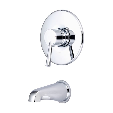 Olympia Faucets Single Handle Tub Trim Set, Wallmount, Polished Chrome, Style: Modern T-2371